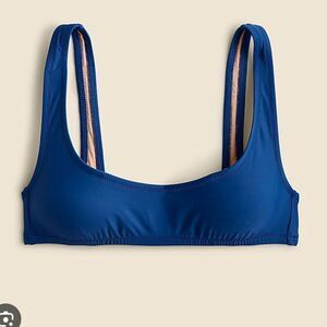 J.Crew Women's 3XL Blue Scoopneck Bikini Top Sustainable Fabric NWT